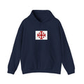Jerusalem Cross Hoodie — Minimal Christian Symbol Pullover