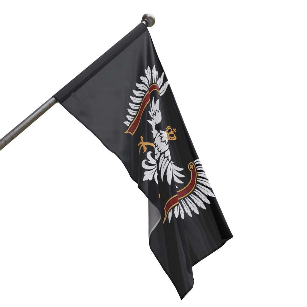 Polish White Eagle Flag — Crowned Heraldic Banner (Patriotic Polish Flag)