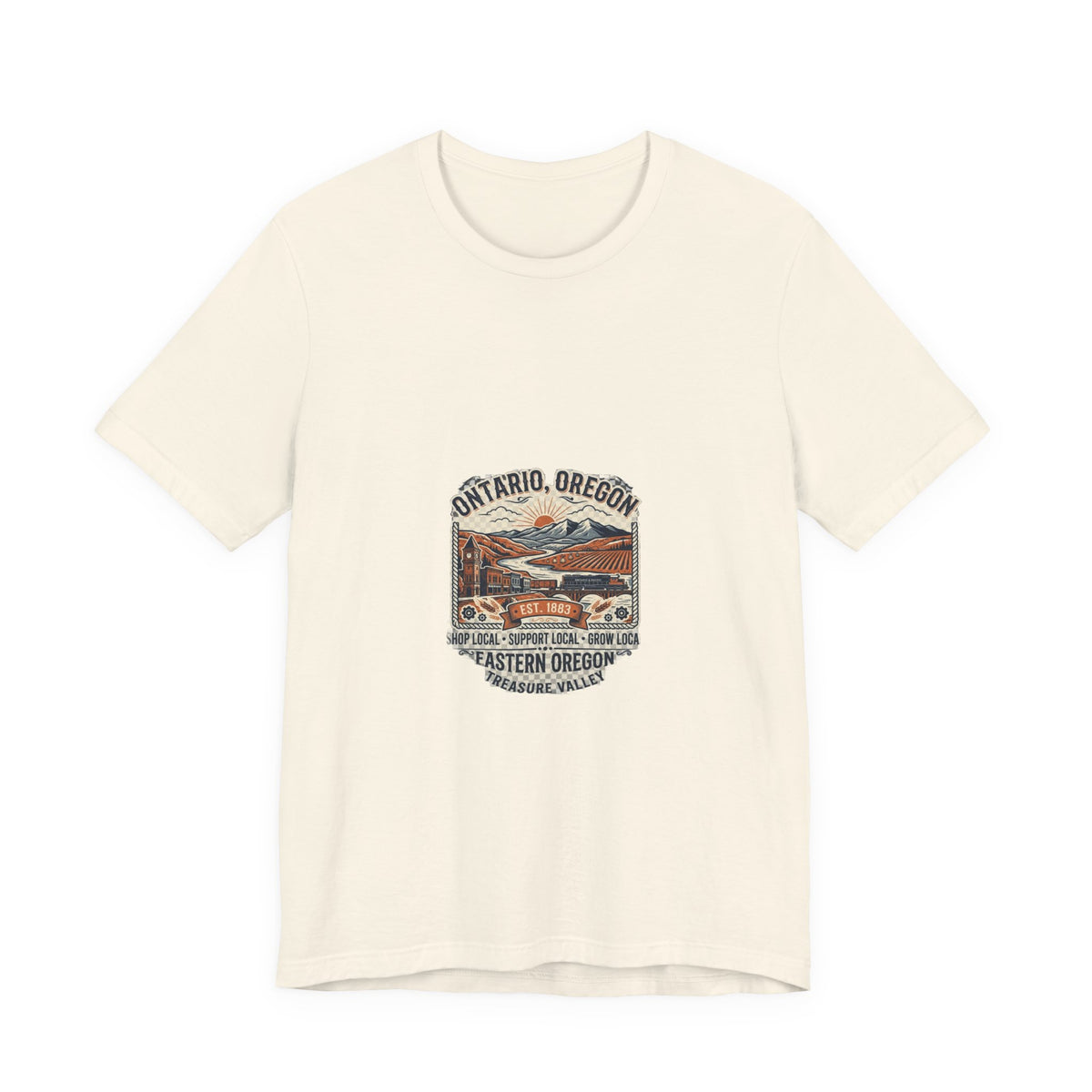 Ontario Oregon Vintage Travel Tee - Eastern Oregon Scenic Graphic T-Shirt