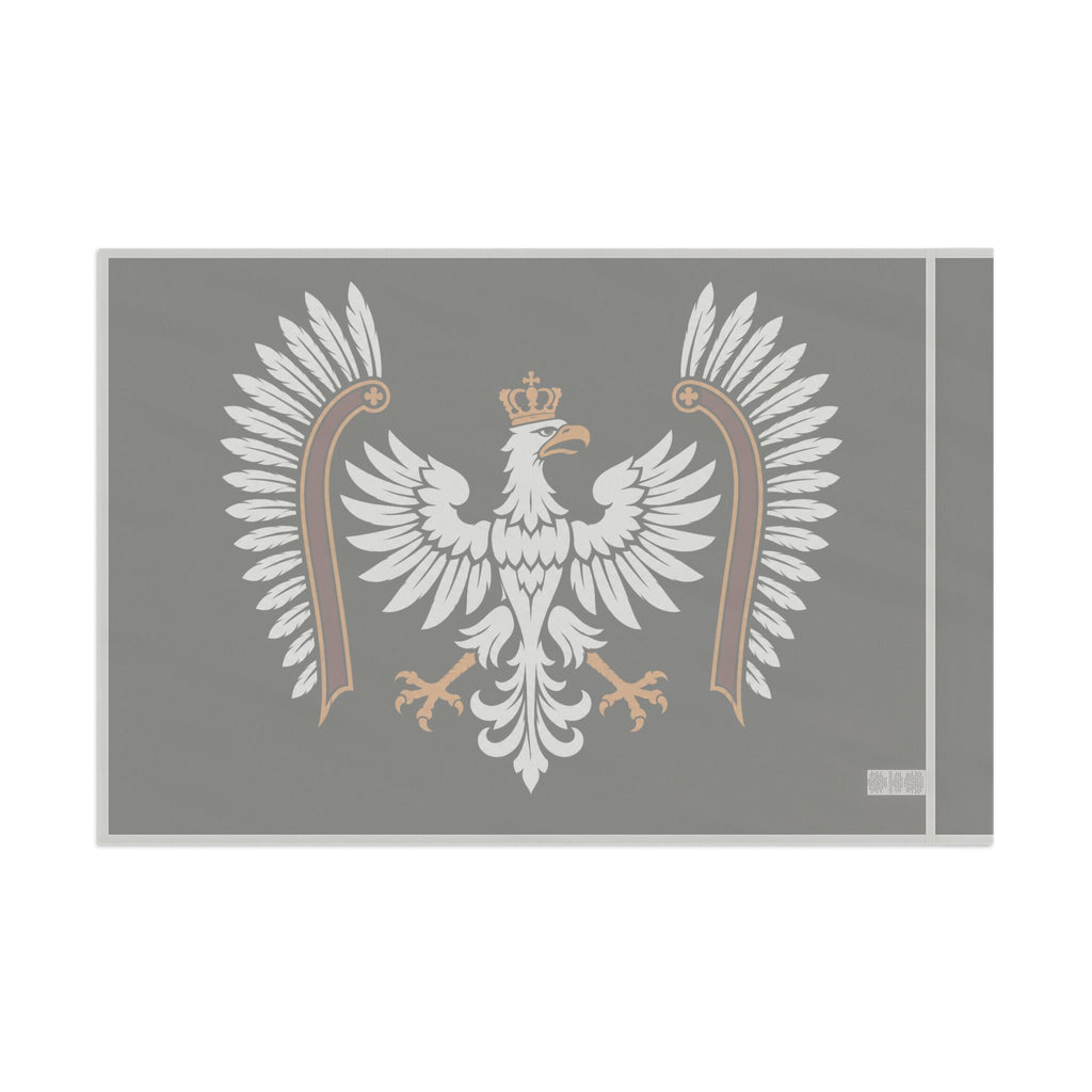Polish White Eagle Flag — Crowned Heraldic Banner (Patriotic Polish Flag)