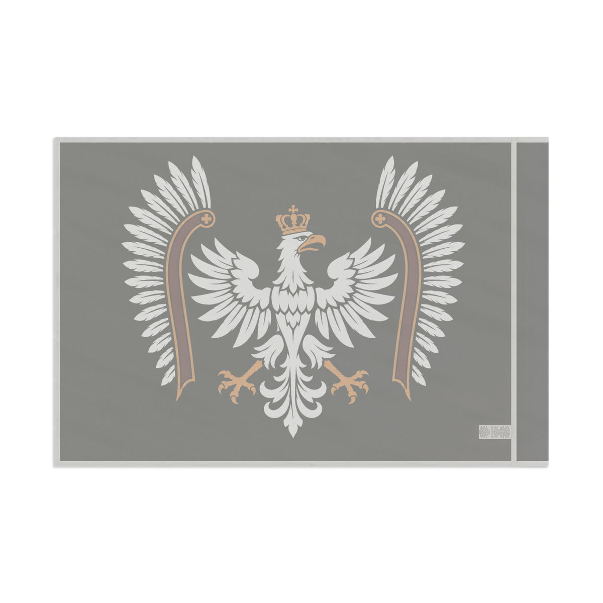 Polish White Eagle Flag — Crowned Heraldic Banner (Patriotic Polish Flag)