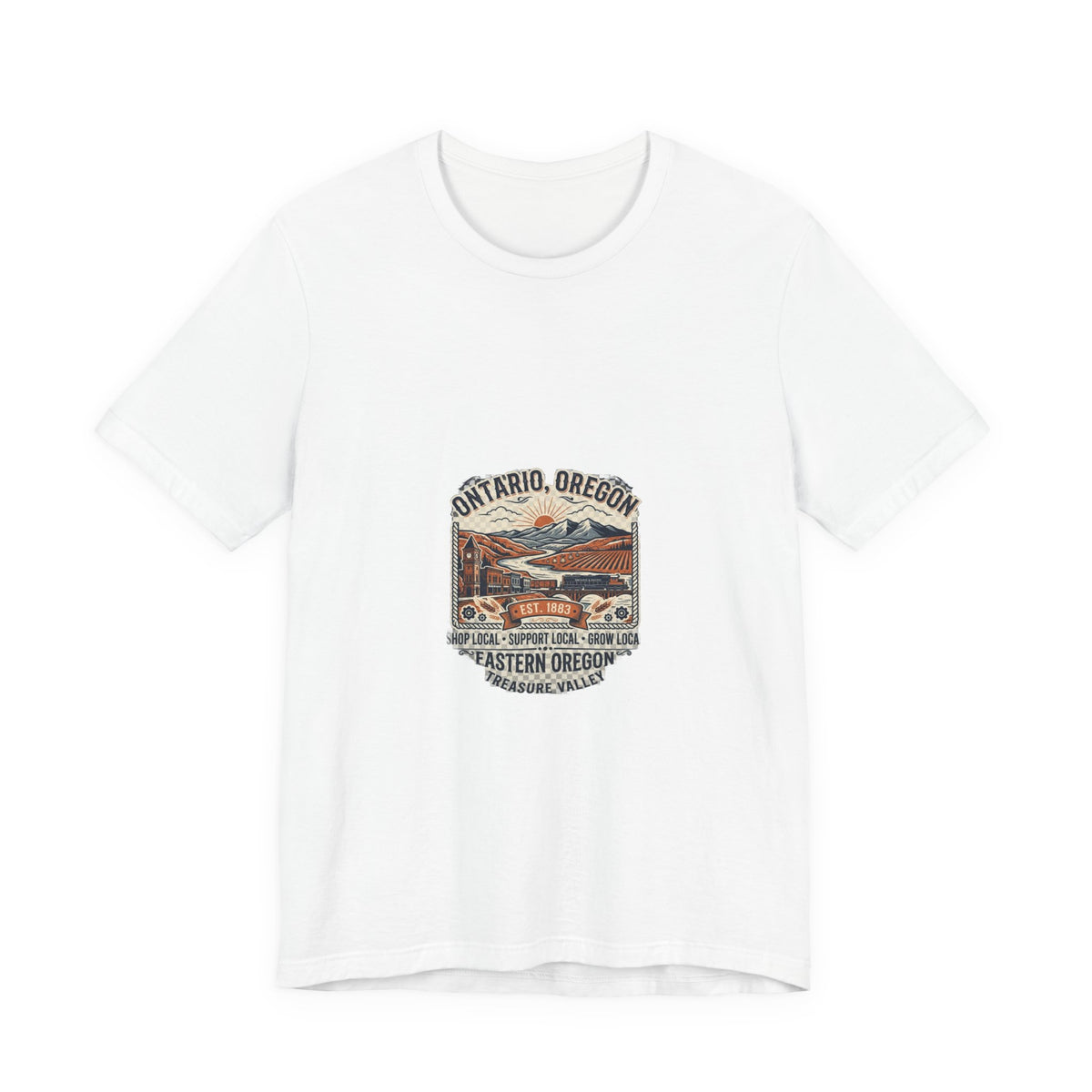 Ontario Oregon Vintage Travel Tee - Eastern Oregon Scenic Graphic T-Shirt