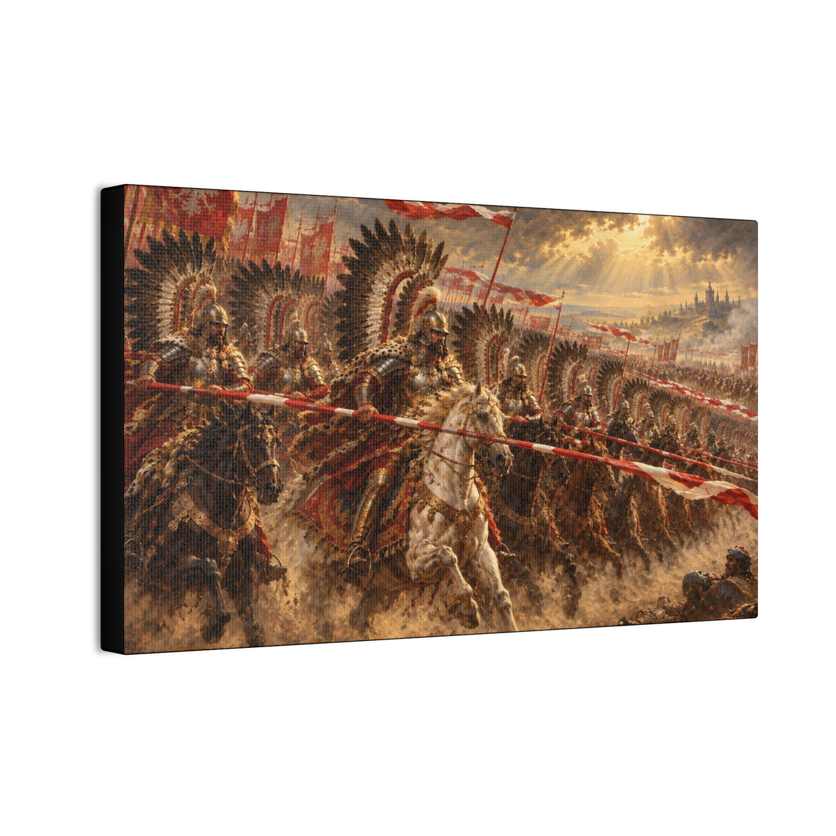 Polish Winged Hussars Battle Canvas