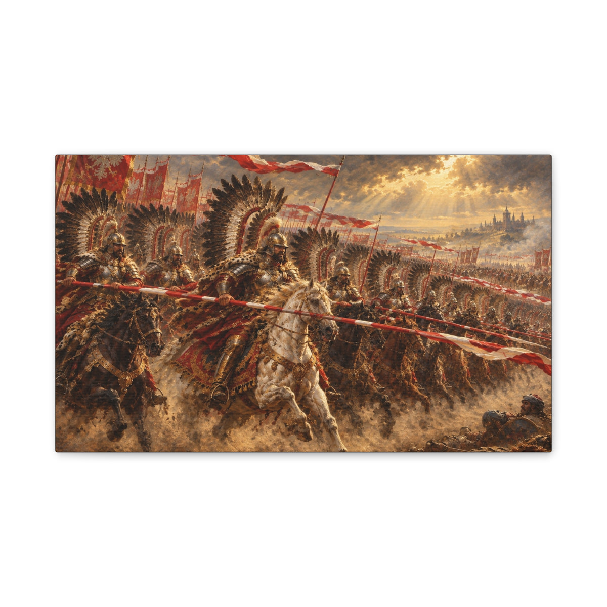 Polish Winged Hussars Battle Canvas