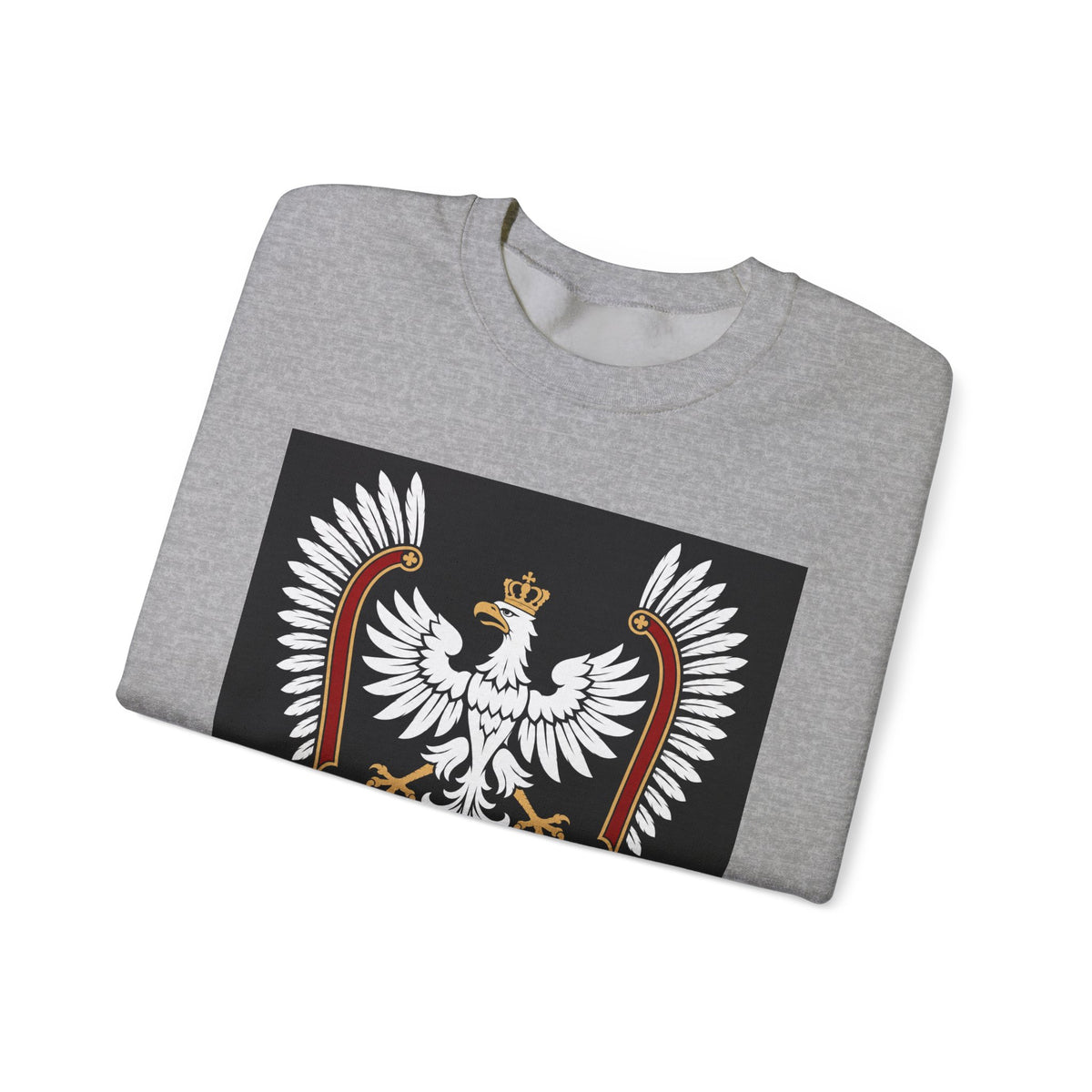 Polish White Eagle Crewneck Sweatshirt — Crowned Polska Emblem