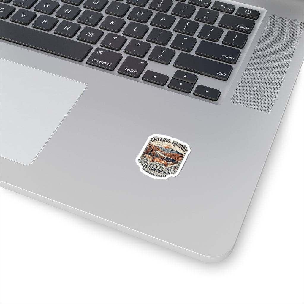 Ontario, Oregon Kiss-Cut Sticker — Eastern Oregon Treasure Valley Vintage Travel Decal