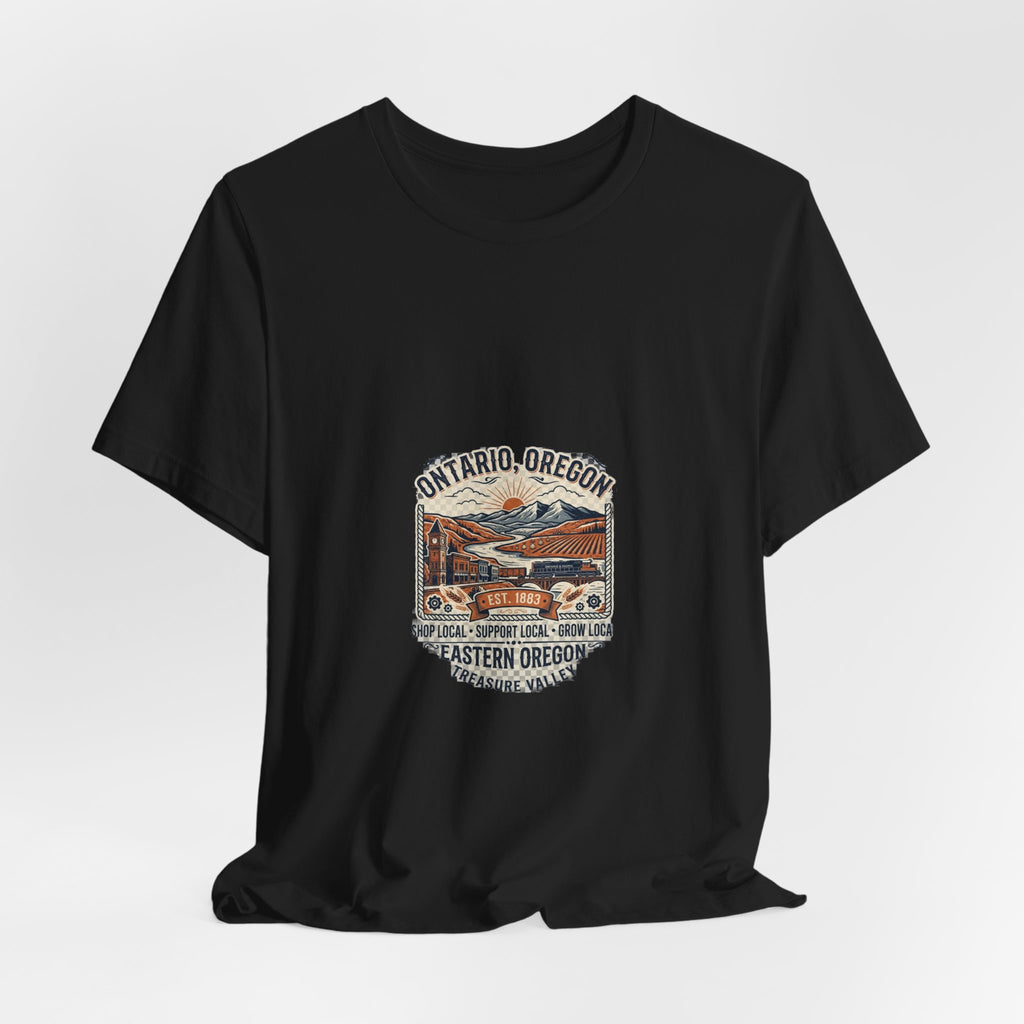 Ontario Oregon Vintage Travel Tee - Eastern Oregon Scenic Graphic T-Shirt