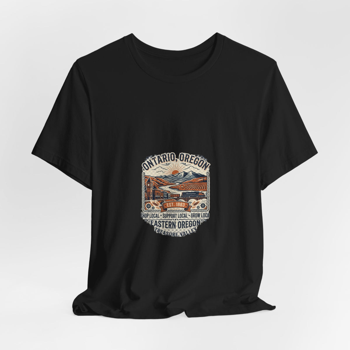 Ontario Oregon Vintage Travel Tee - Eastern Oregon Scenic Graphic T-Shirt