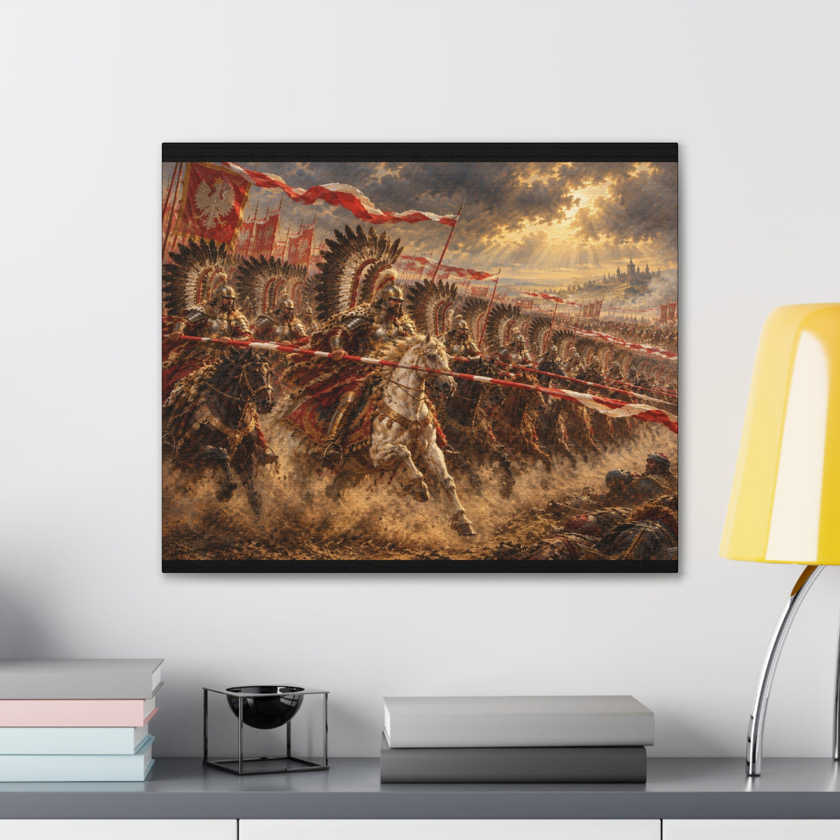 Polish Winged Hussars Battle Canvas