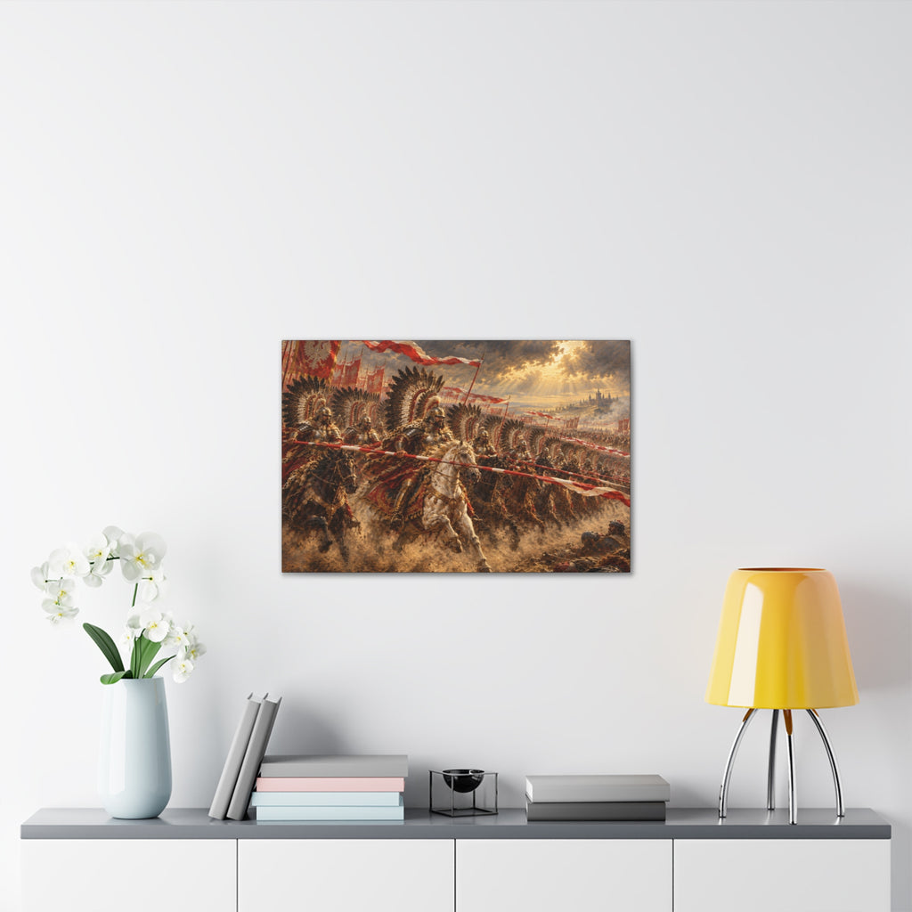 Polish Winged Hussars Battle Canvas