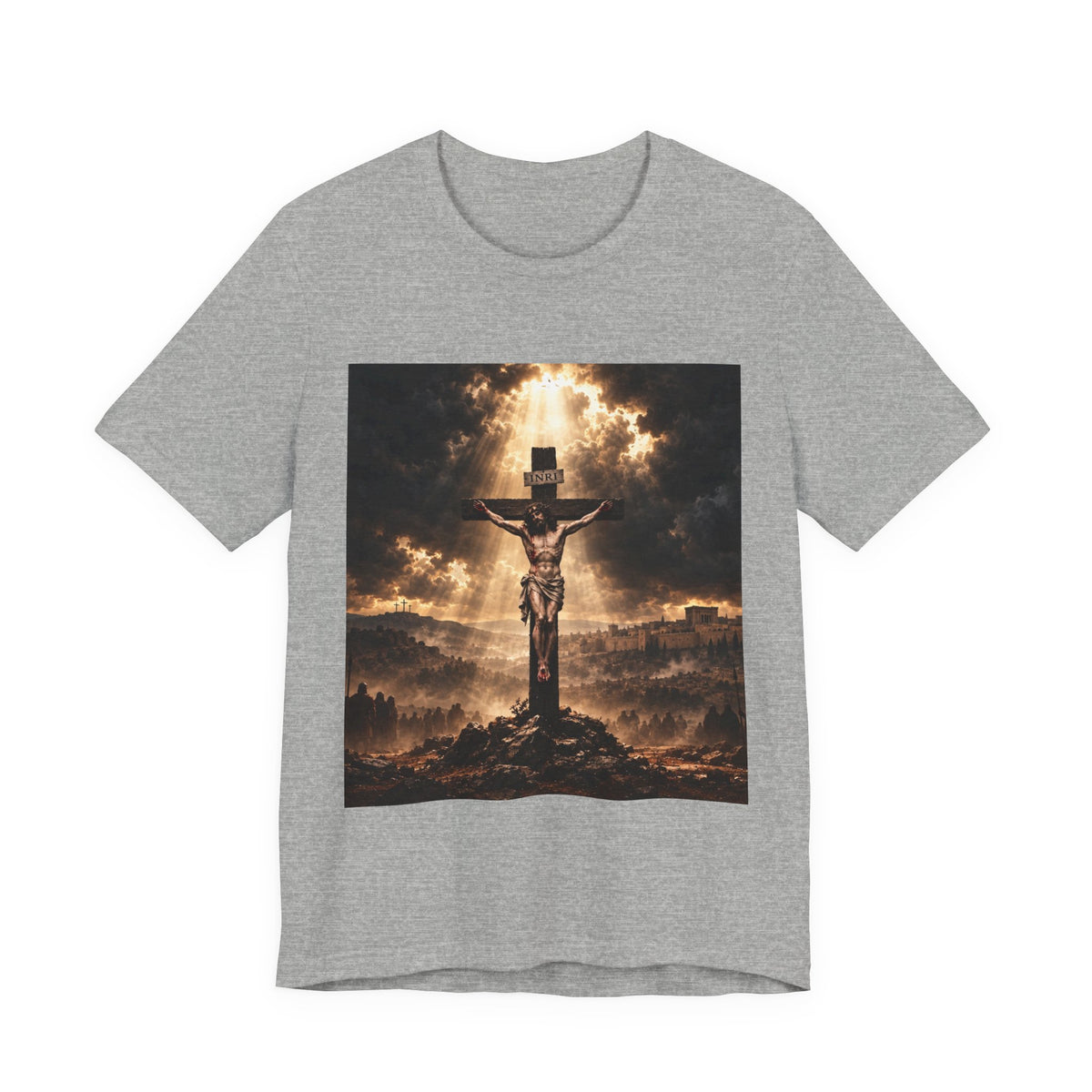 Crucifixion Scene T‑Shirt — Dramatic Jesus Cross Christian Tee