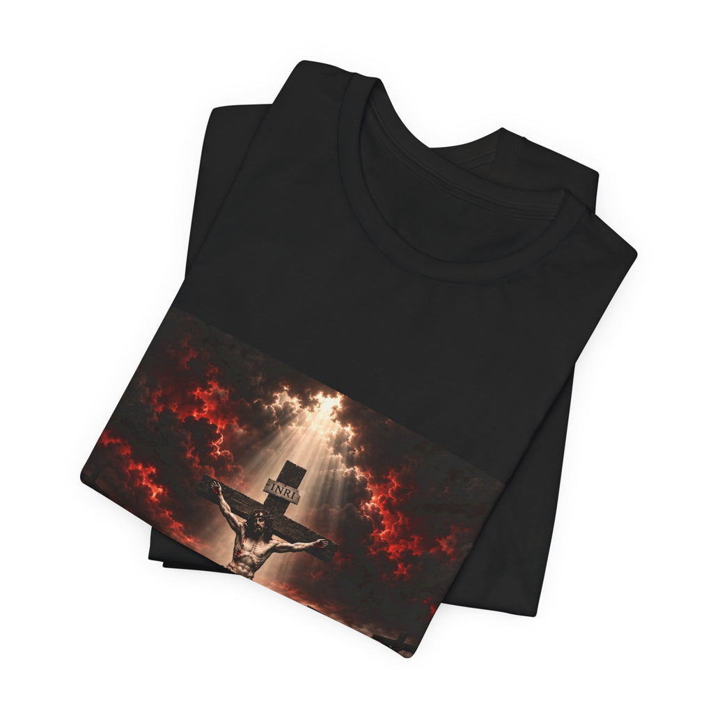 Crucifixion Scene T‑Shirt — Dramatic Jesus Cross Graphic Tee