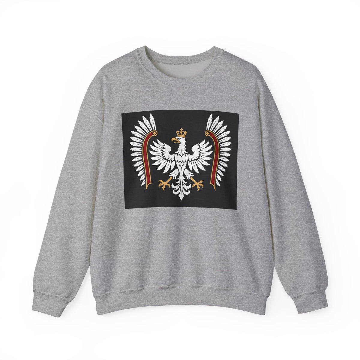 Polish White Eagle Crewneck Sweatshirt — Crowned Polska Emblem