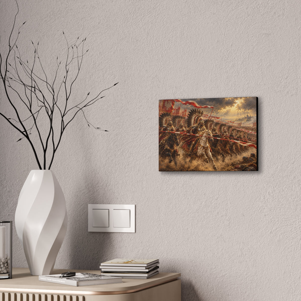 Polish Winged Hussars Battle Canvas