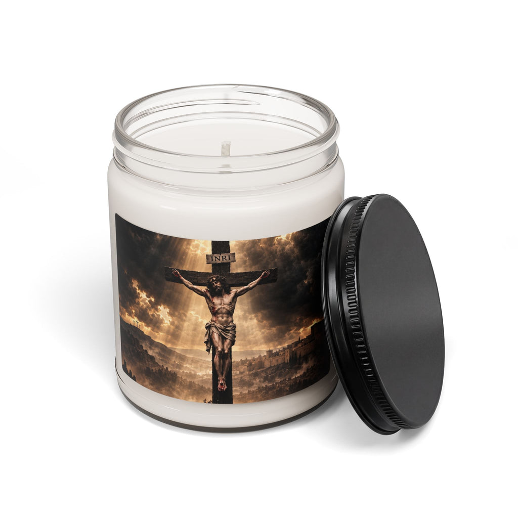 Crucifixion Scented Soy Candle – 9oz Religious Christian Prayer Candle