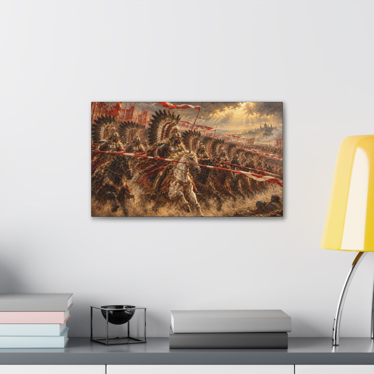 Polish Winged Hussars Battle Canvas