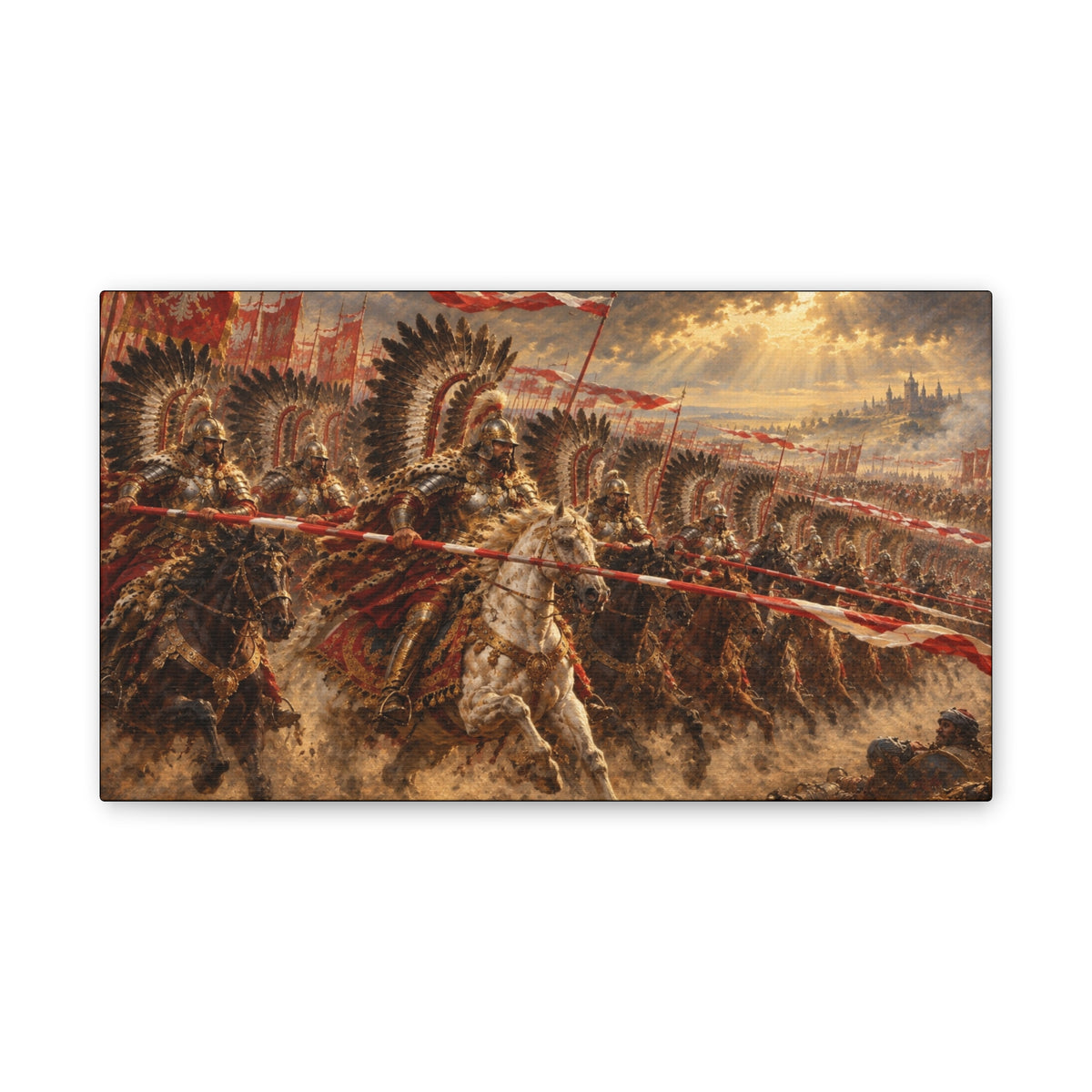 Polish Winged Hussars Battle Canvas
