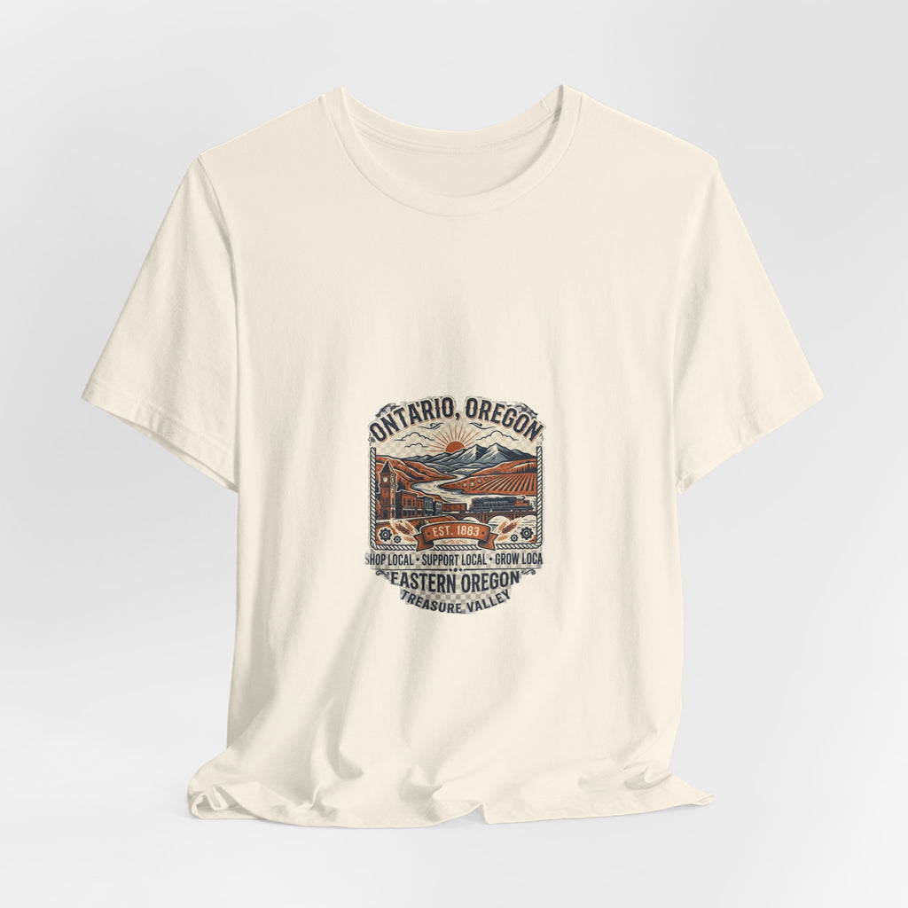 Ontario Oregon Vintage Travel Tee - Eastern Oregon Scenic Graphic T-Shirt