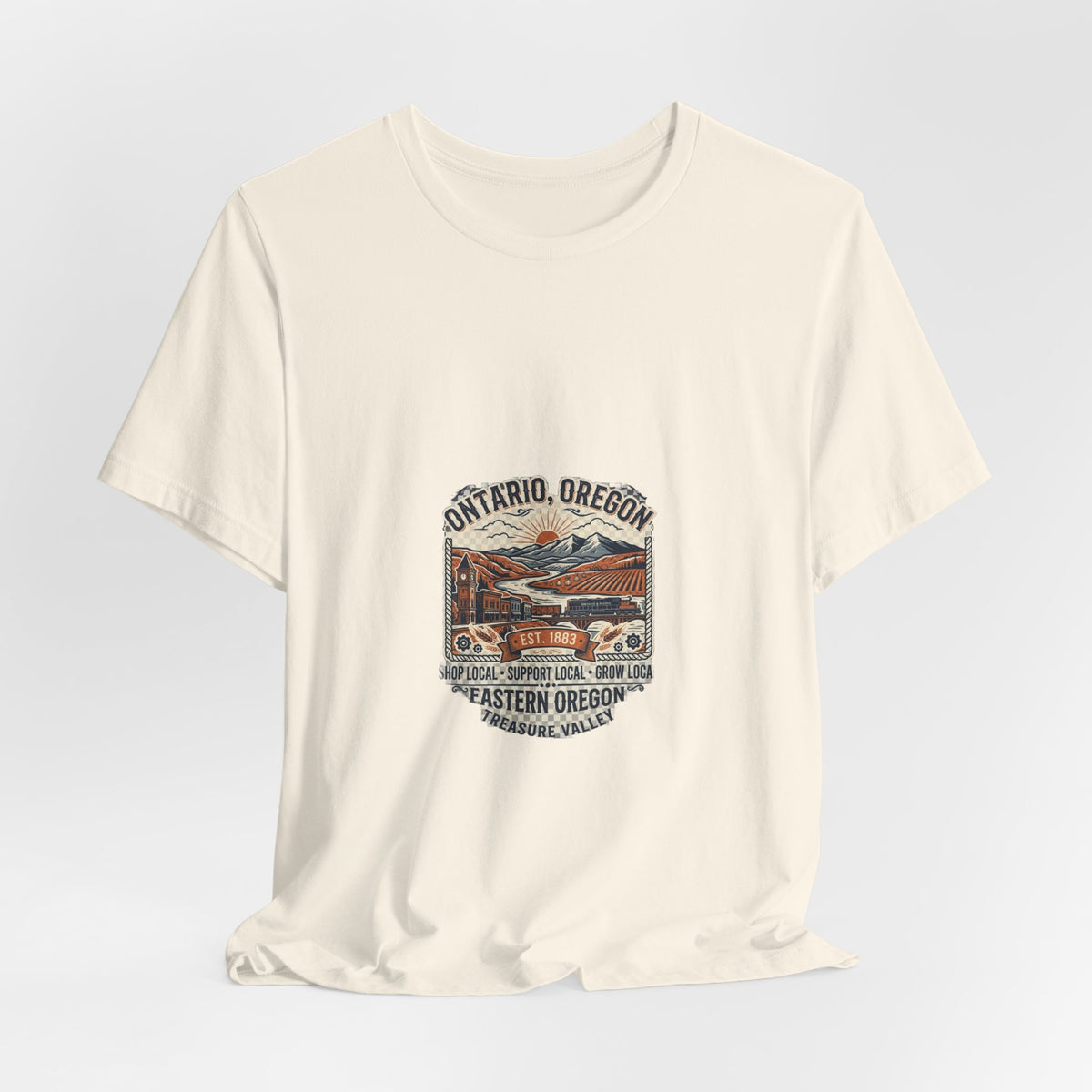 Ontario Oregon Vintage Travel Tee - Eastern Oregon Scenic Graphic T-Shirt